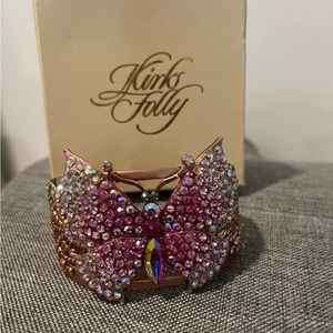 Beautiful 1990’s Kirks Folly Butterfly Cuff Bracelet